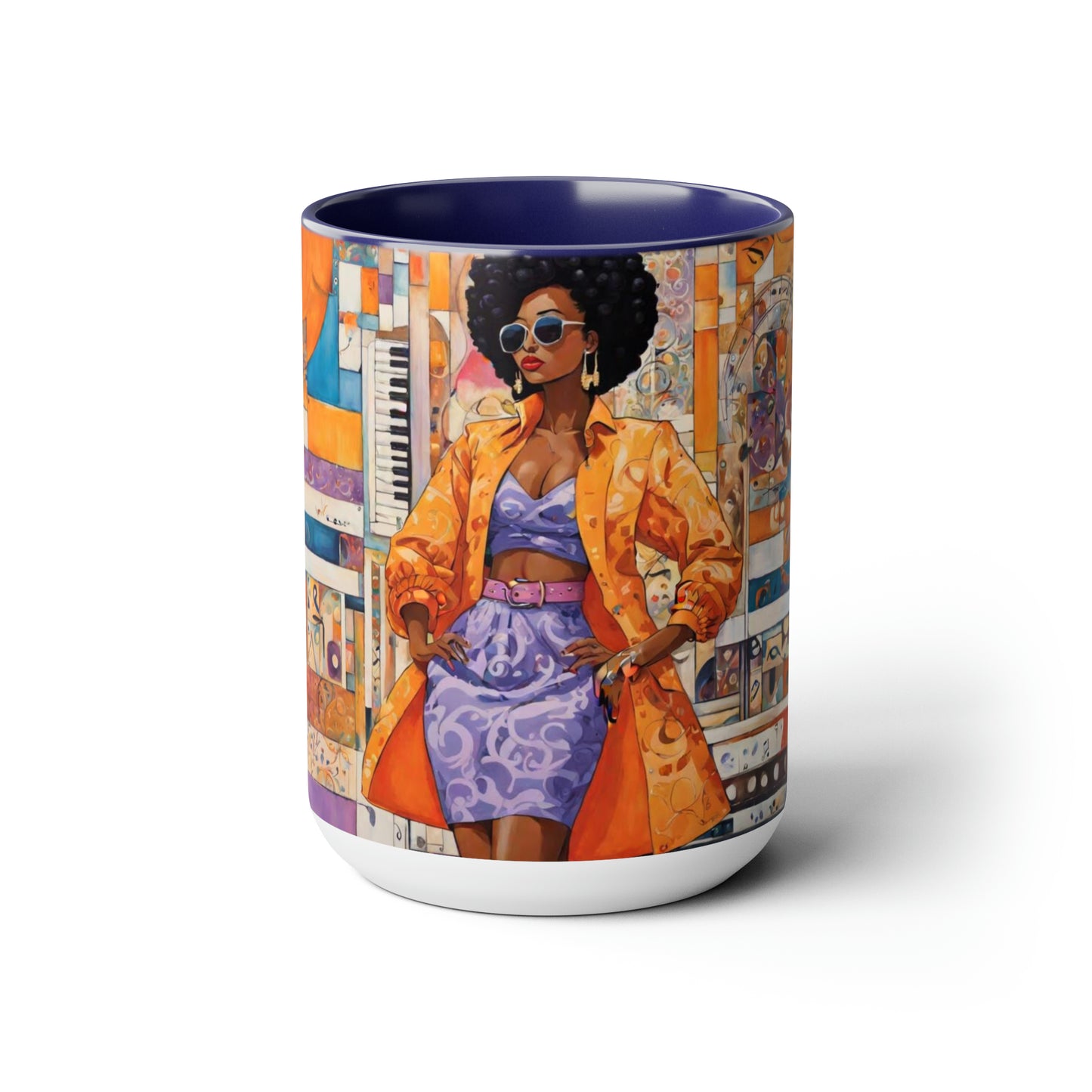 African-American women music 15 oz ceramic mug