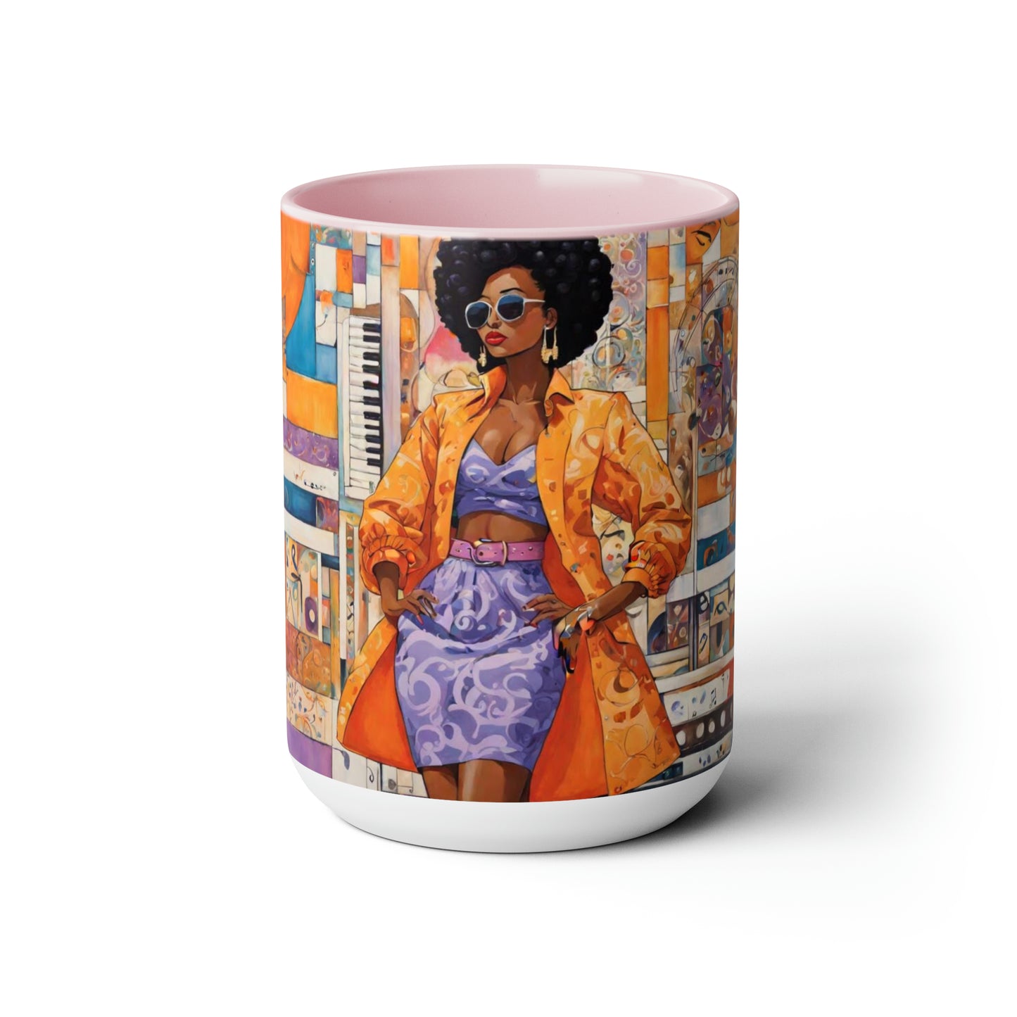 African-American women music 15 oz ceramic mug