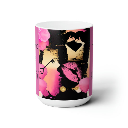 He Who holds the Key holds my heart Abstract Art Ceramic Mug 15 oz