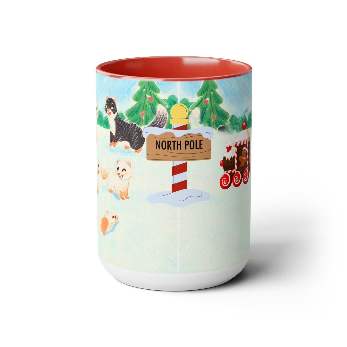 Two-Tone Coffee Mugs, 15oz