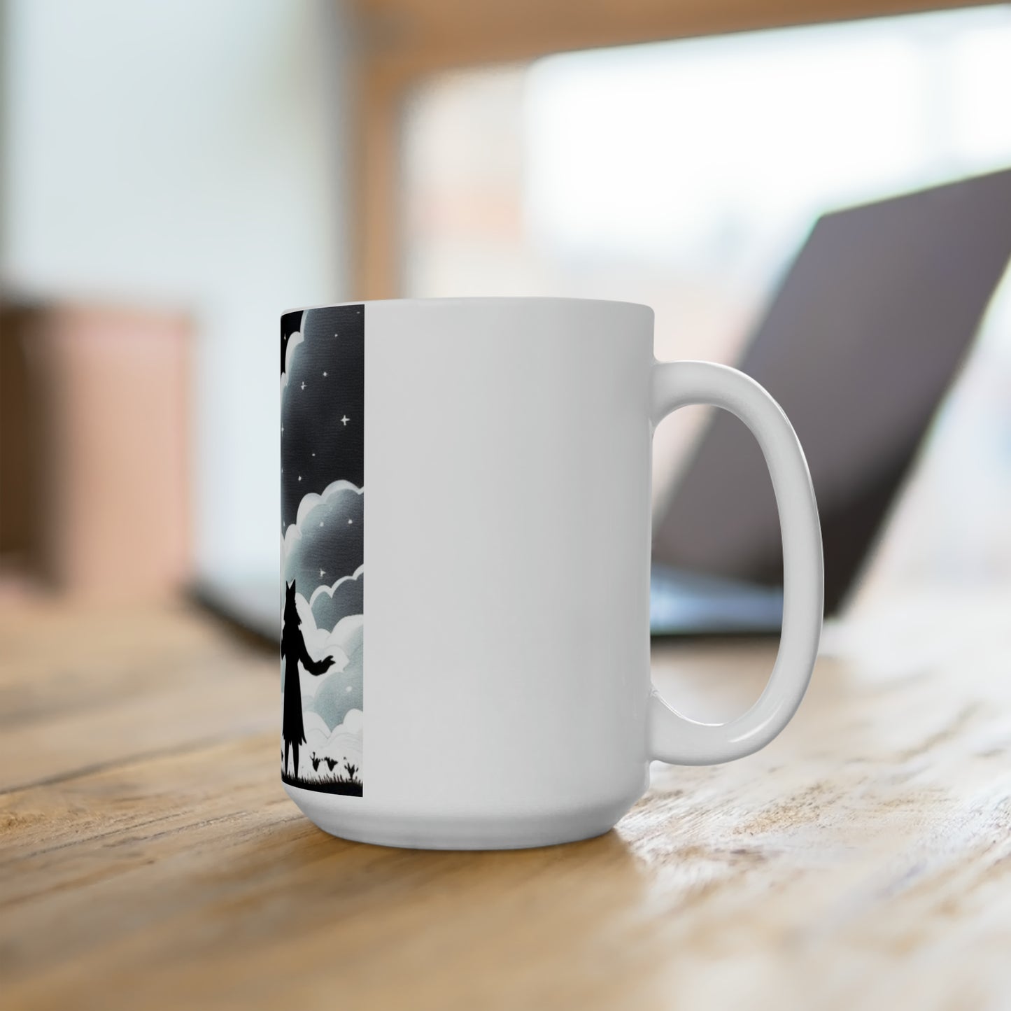 Personalize this mug Wolf family Ceramic Mug 15 oz