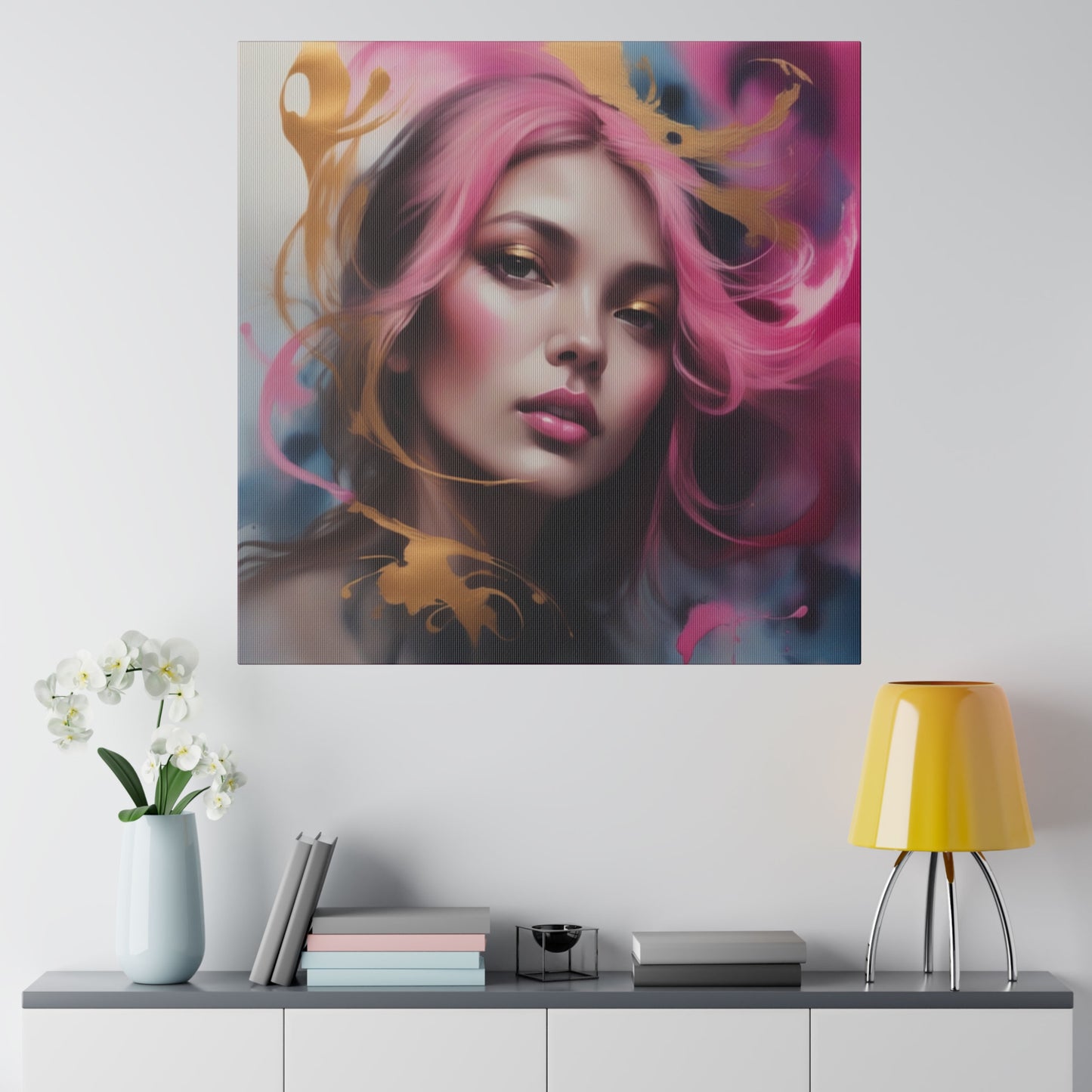 Fuchsia cyclone digital art Canvas, Stretched, 0.75"