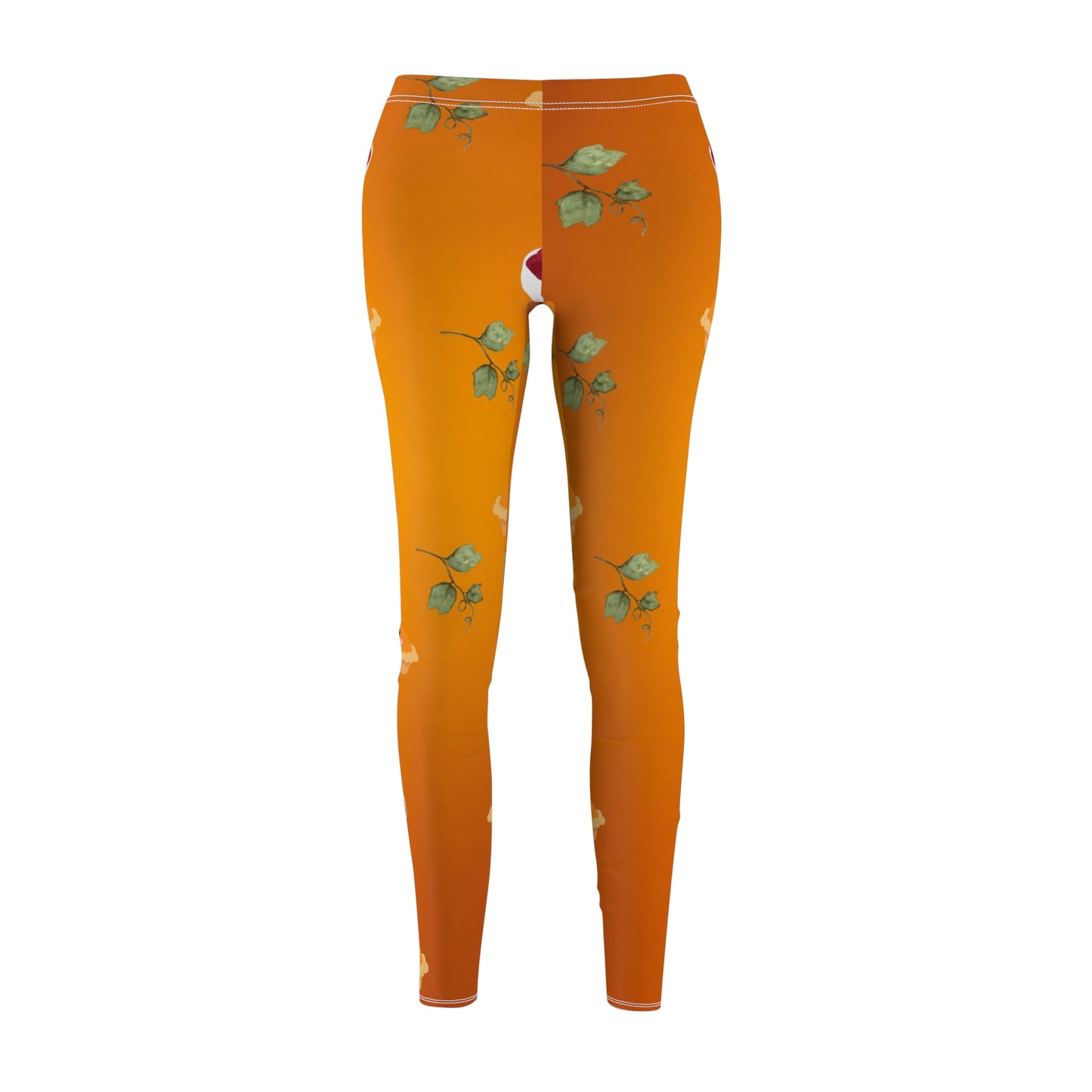 Savor the Season Orange Pumpkin Pie and cranberry sauce Delight Women's Leggings