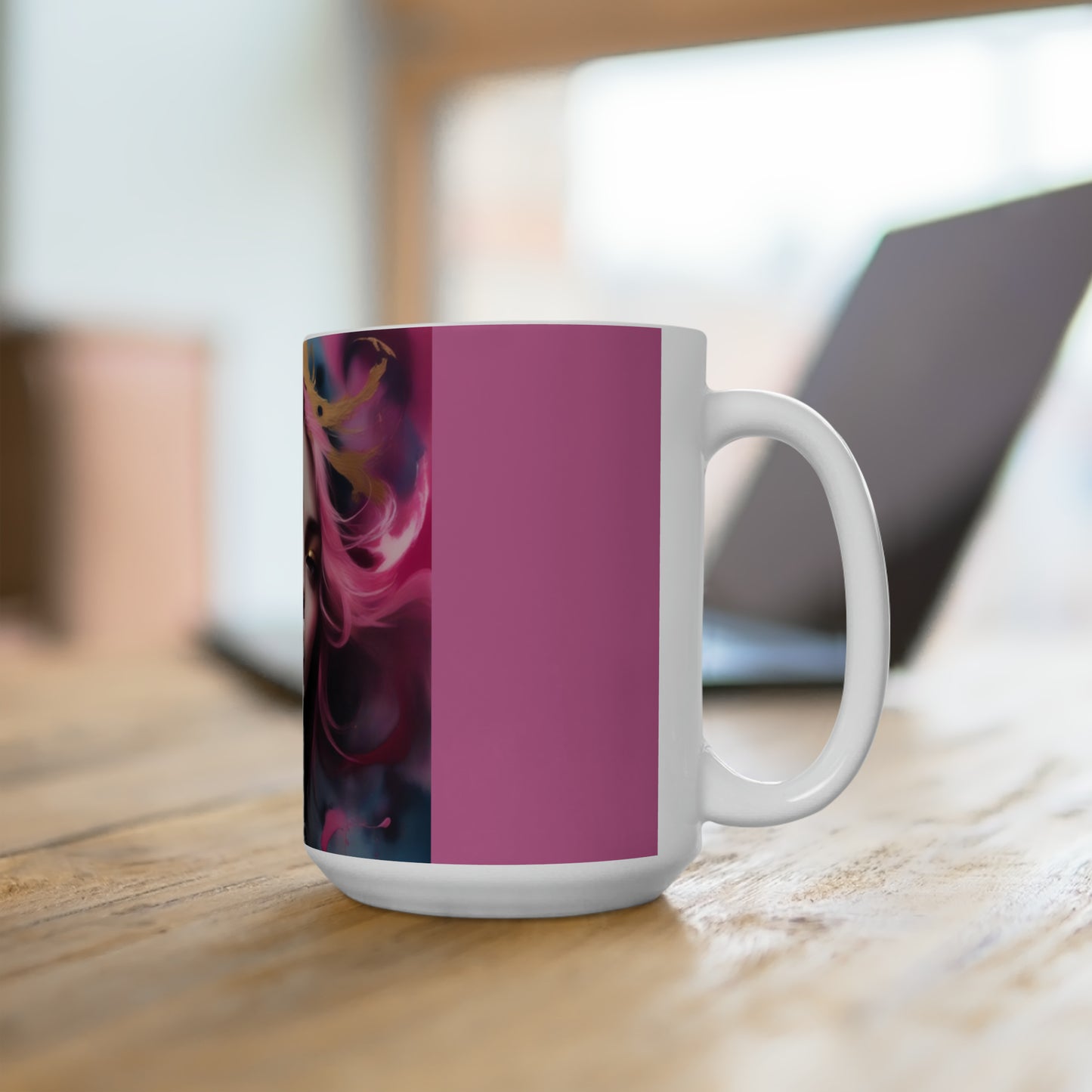 Abstract Art lavender Woman Ceramic Mug 15 oz