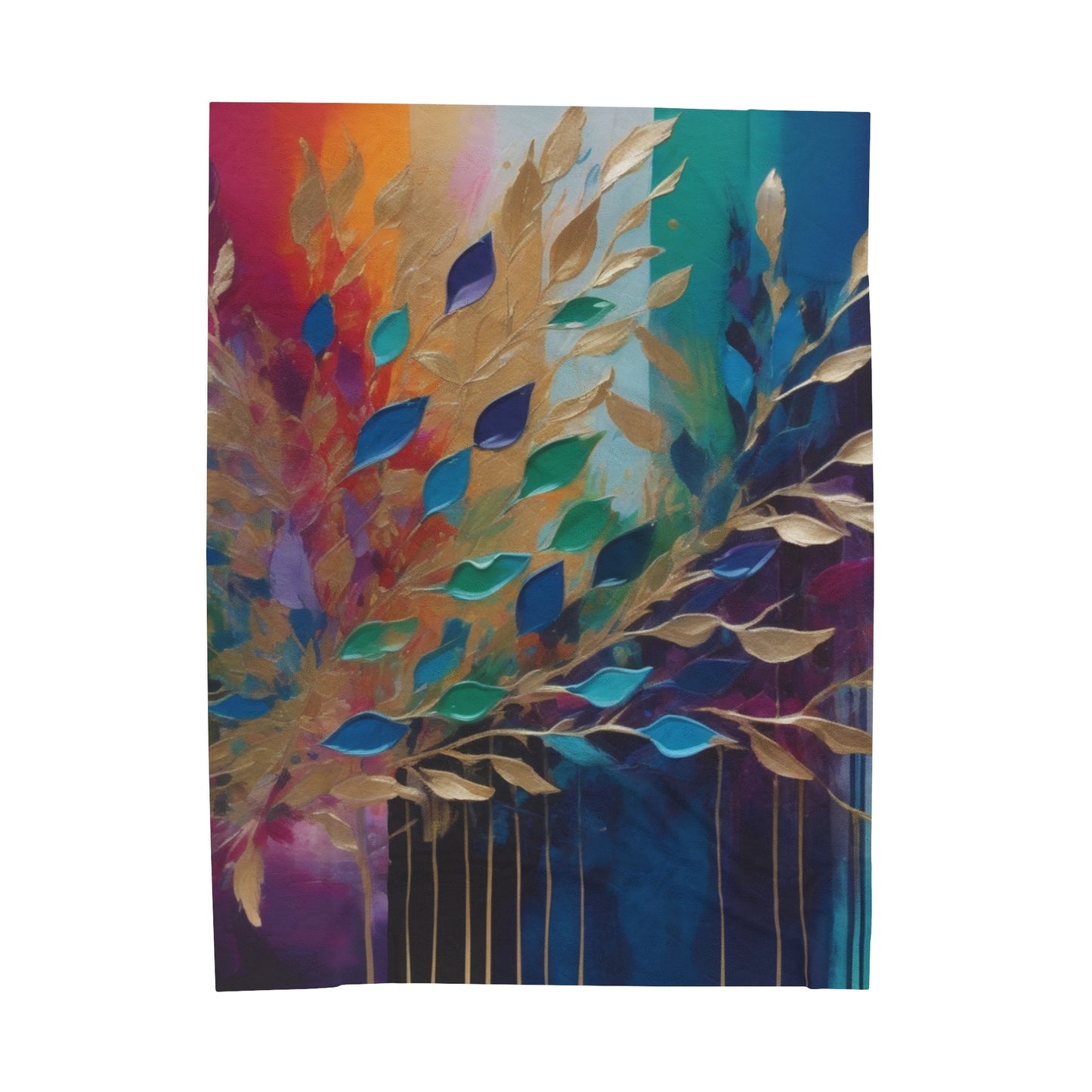 The vine drippede abstract Velveteen Plush Blanket