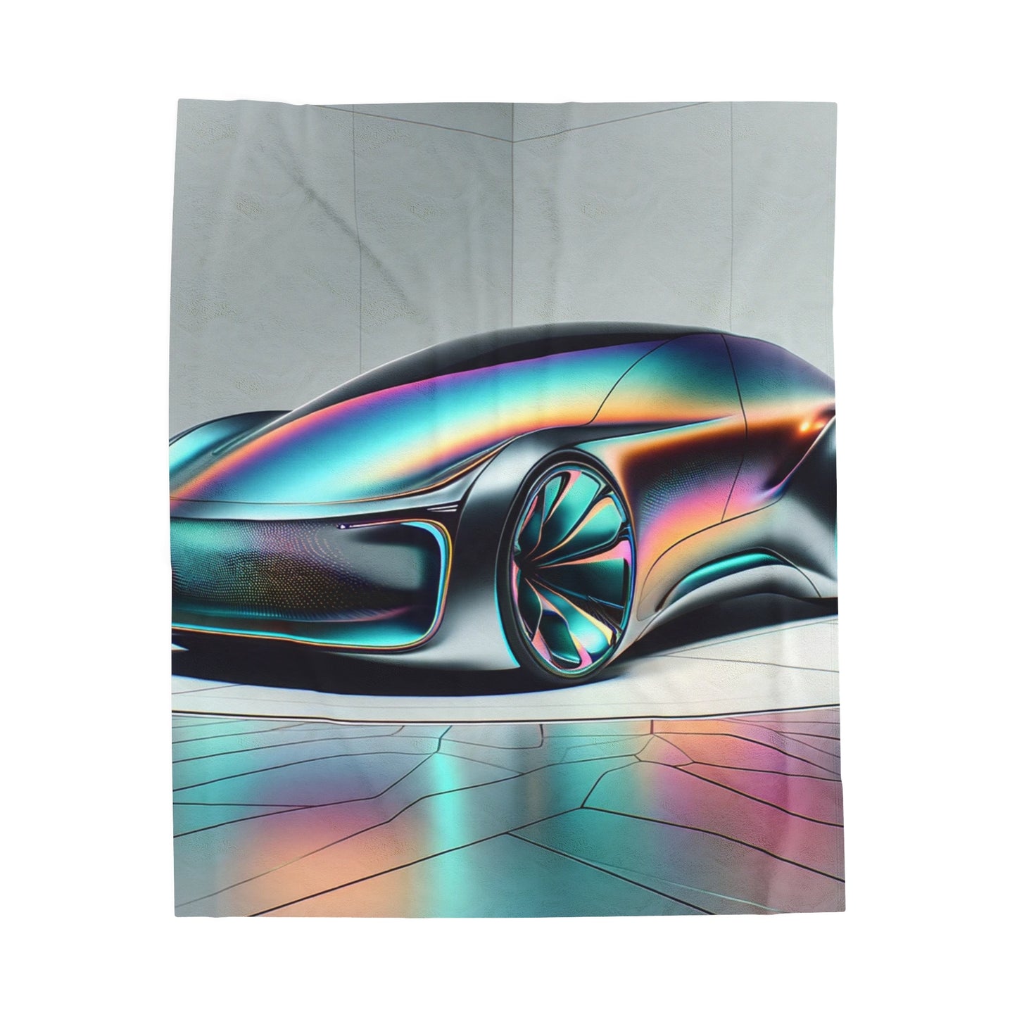 futuristic car Velveteen Plush Blanket