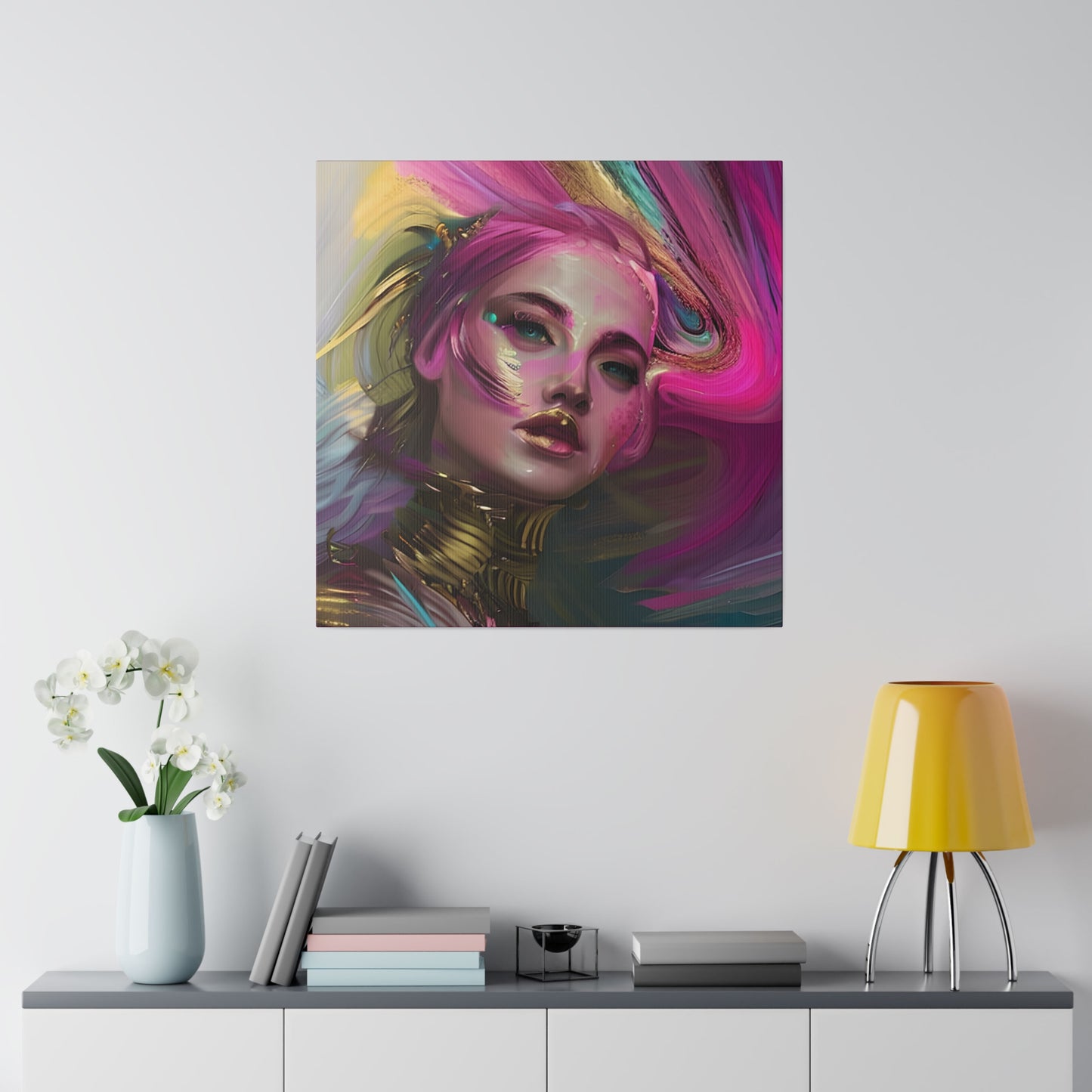 Neon whirlwind fling digital art Stretched canvas 0.75