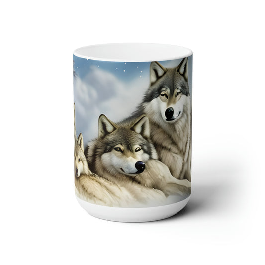 Wolf  family Mug Ceramic Mug 15 oz