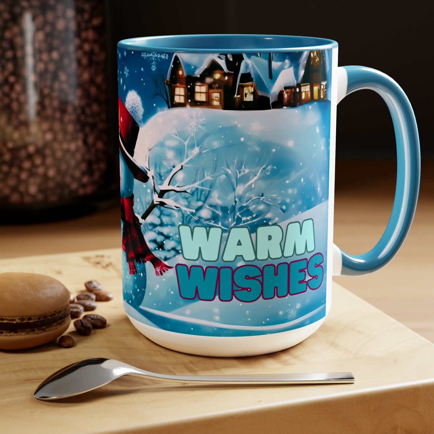 Warm wishes 15 oz Ceramic snow man mug