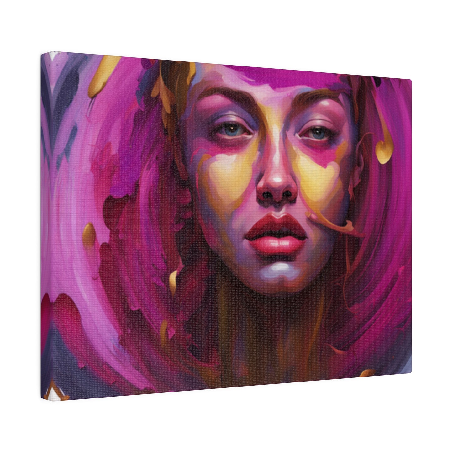 Vermilion fixation stretched canvas digital art print