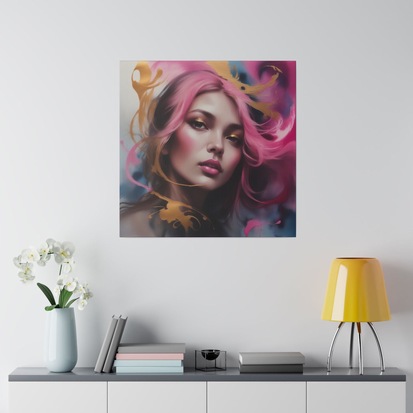 Fuchsia cyclone digital art Canvas, Stretched, 0.75"