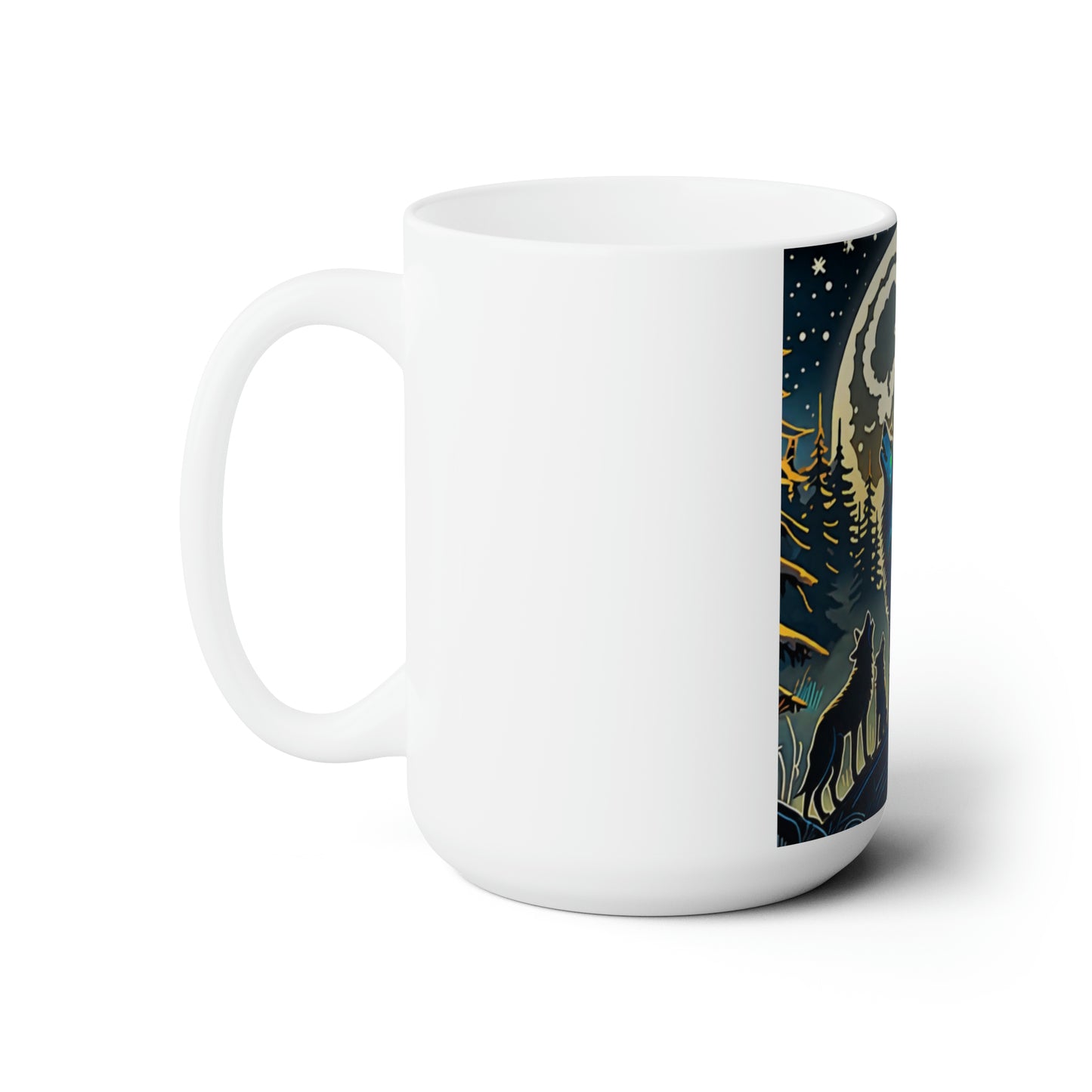 howl at the moon Ceramic Mug 15 oz