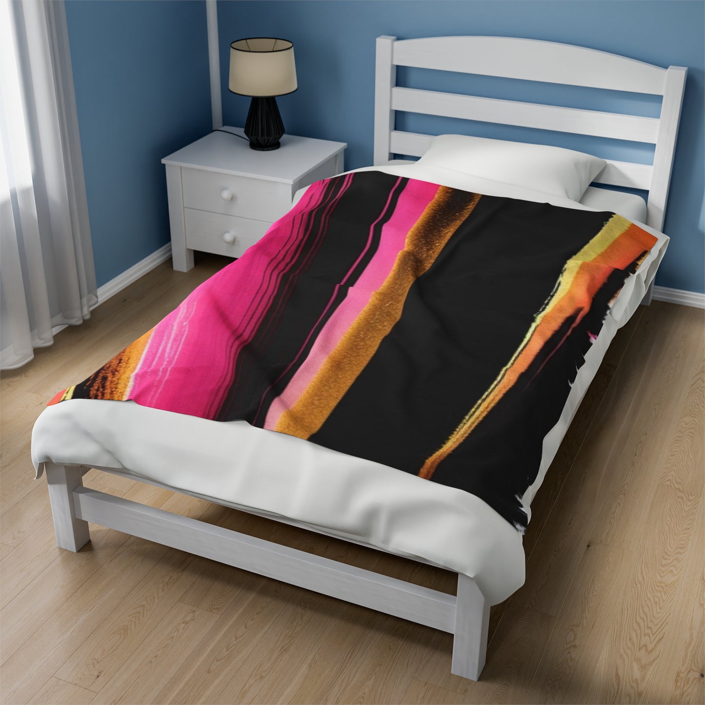 Striped Velveteen Plush Blanket