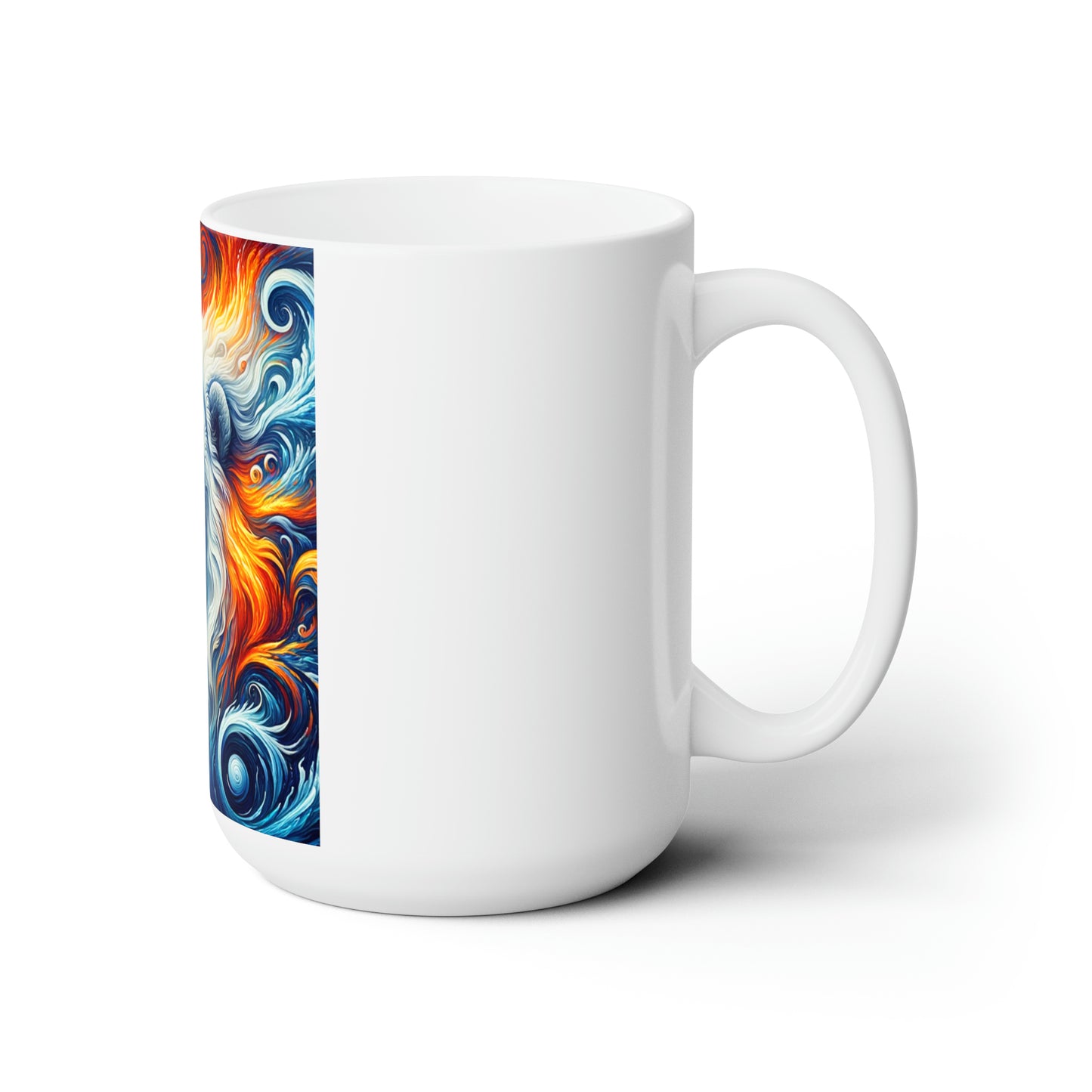 Fire n  Ice Lions Ceramic Mug 15 oz