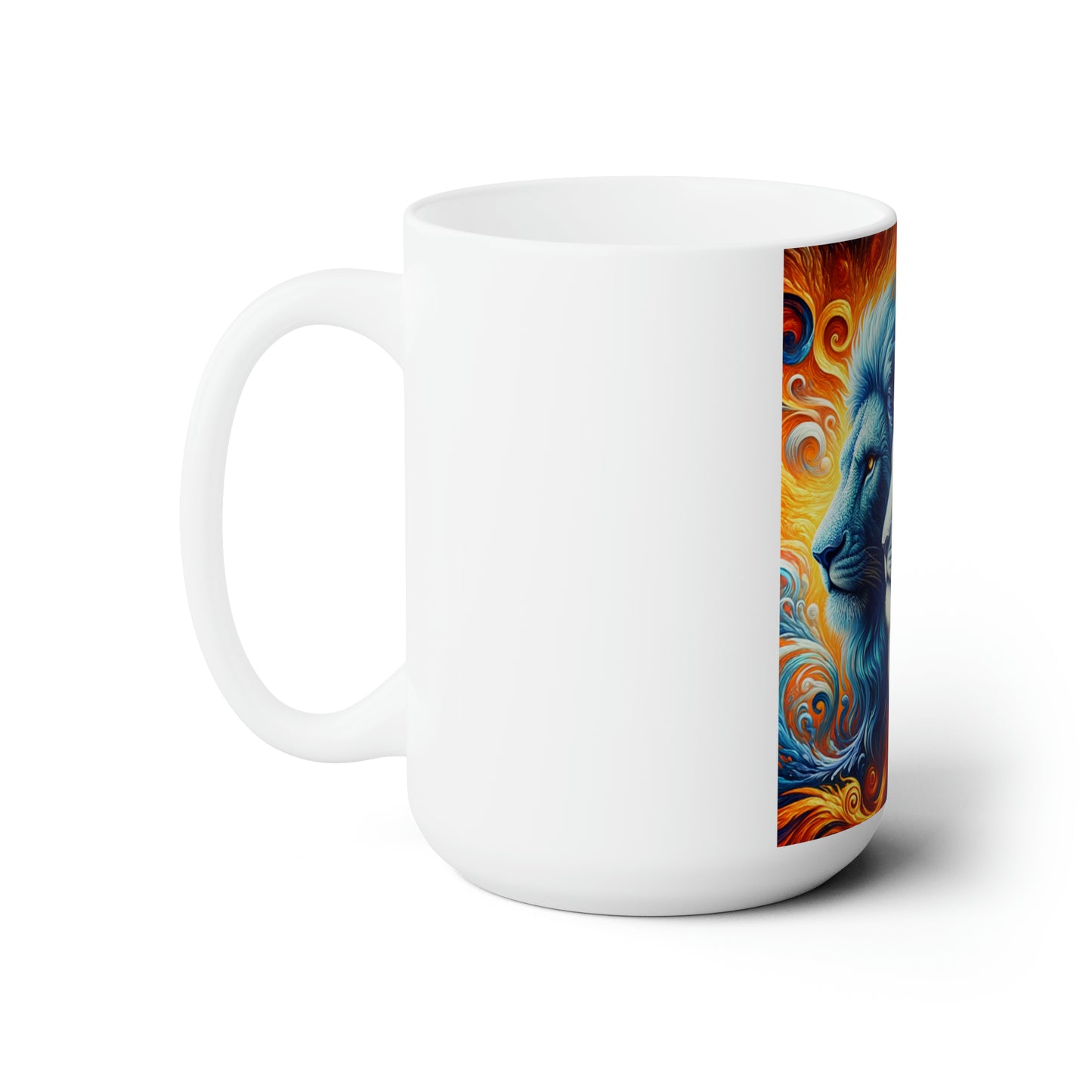 Fire n  Ice Lions Ceramic Mug 15 oz