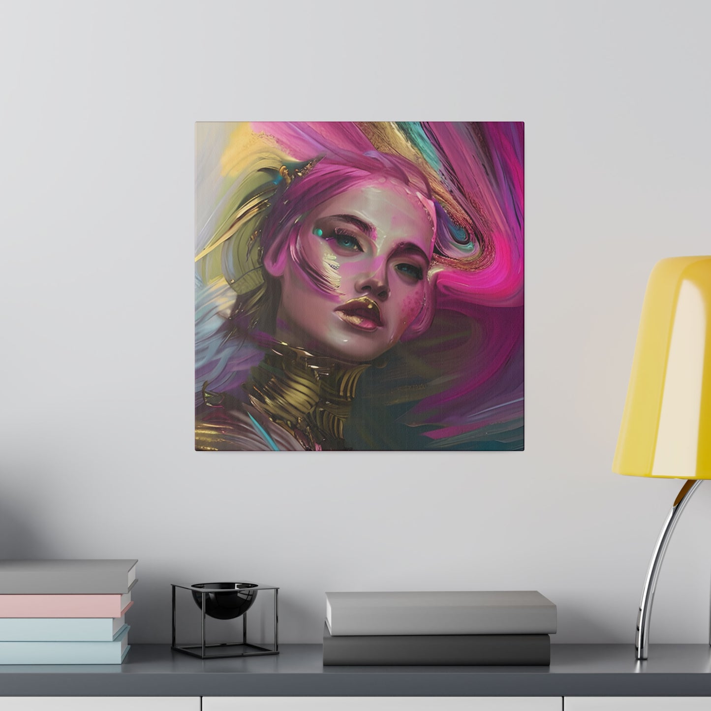 Neon whirlwind fling digital art Stretched canvas 0.75