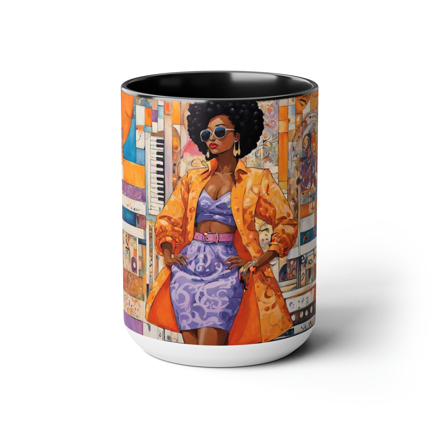 African-American women music 15 oz ceramic mug