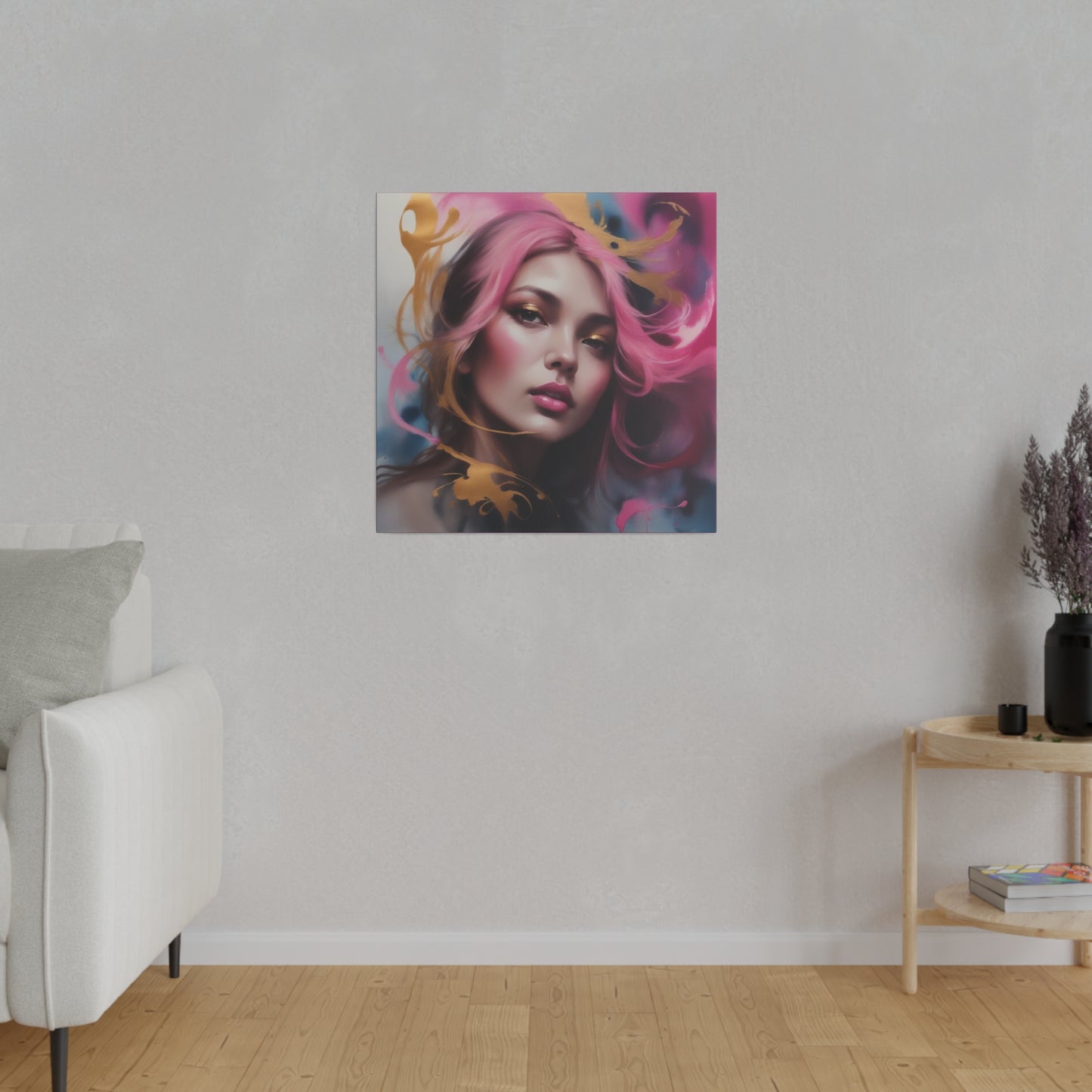 Fuchsia cyclone digital art Canvas, Stretched, 0.75"