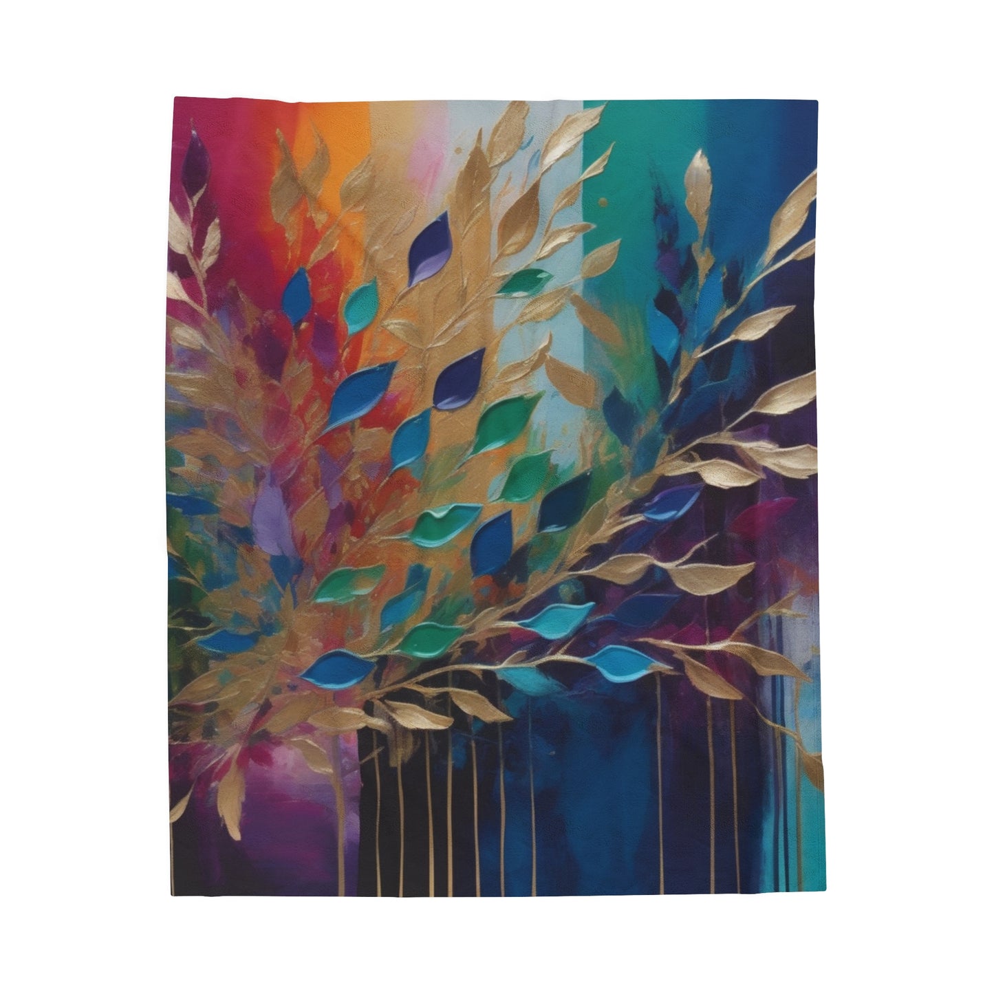 The vine drippede abstract Velveteen Plush Blanket