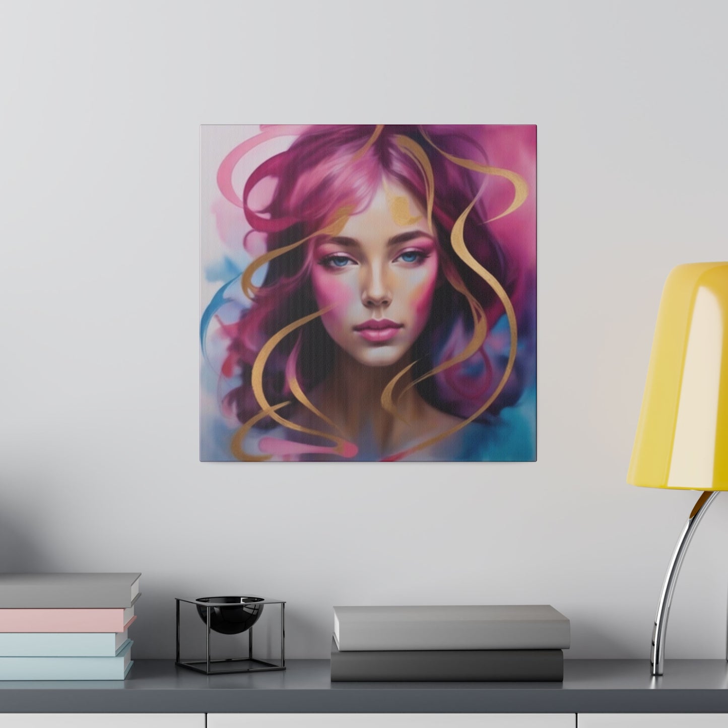 Fushia swirlation digital art Canvas, Stretched, 0.75"