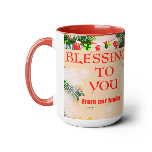 Blessings to you 15 oz ceramic mug family