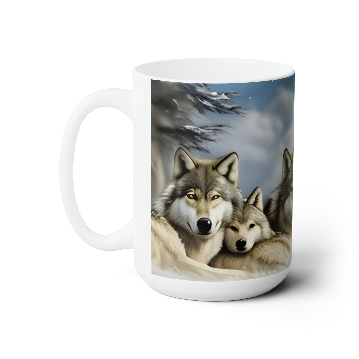 Wolf  family Mug Ceramic Mug 15 oz