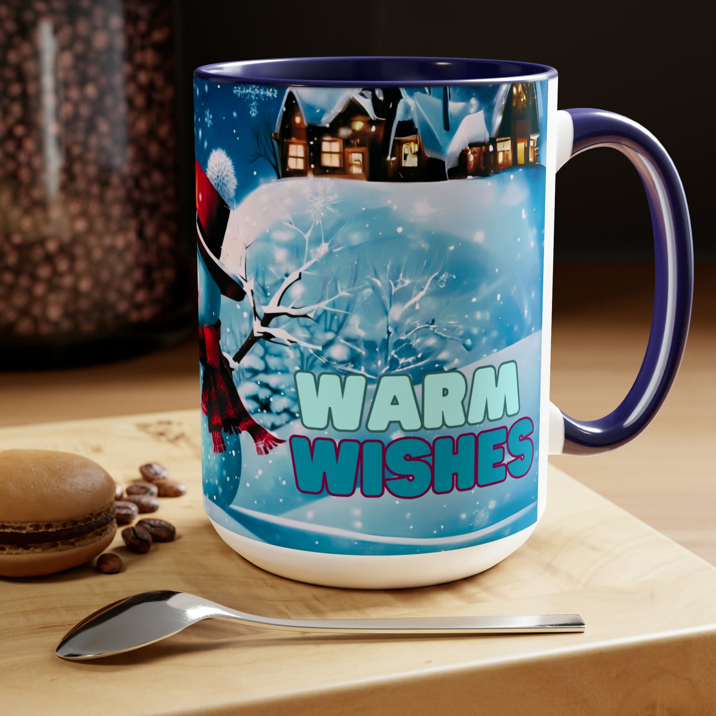 Warm wishes 15 oz Ceramic snow man mug