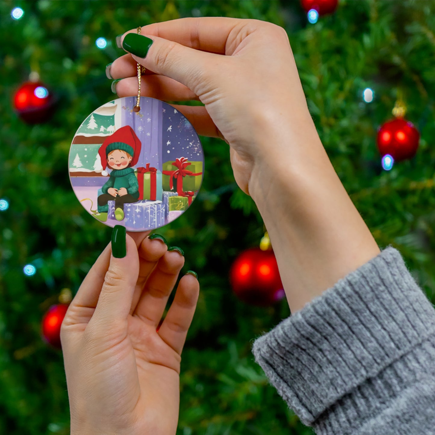 Ceramic Ornament, 4 Shapes