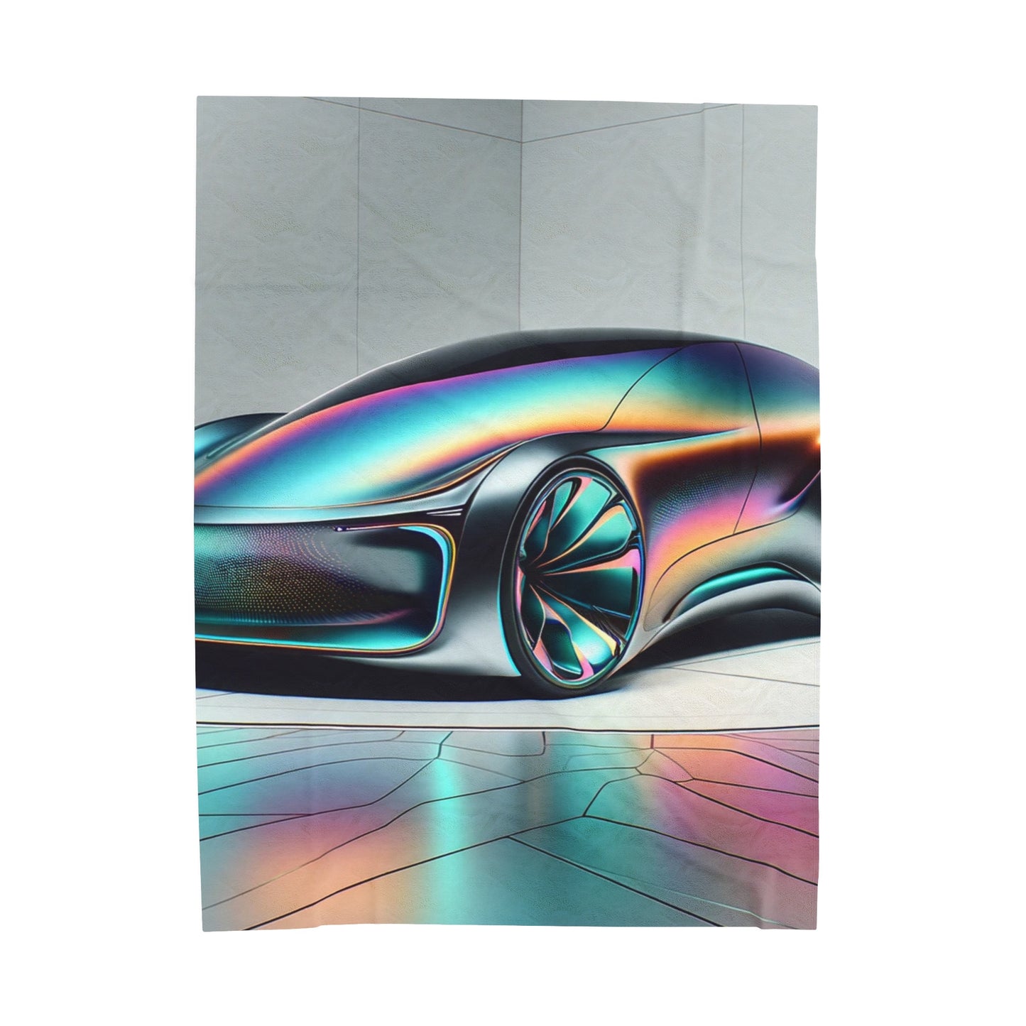 futuristic car Velveteen Plush Blanket