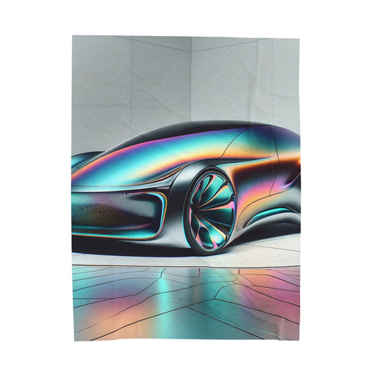 futuristic car Velveteen Plush Blanket