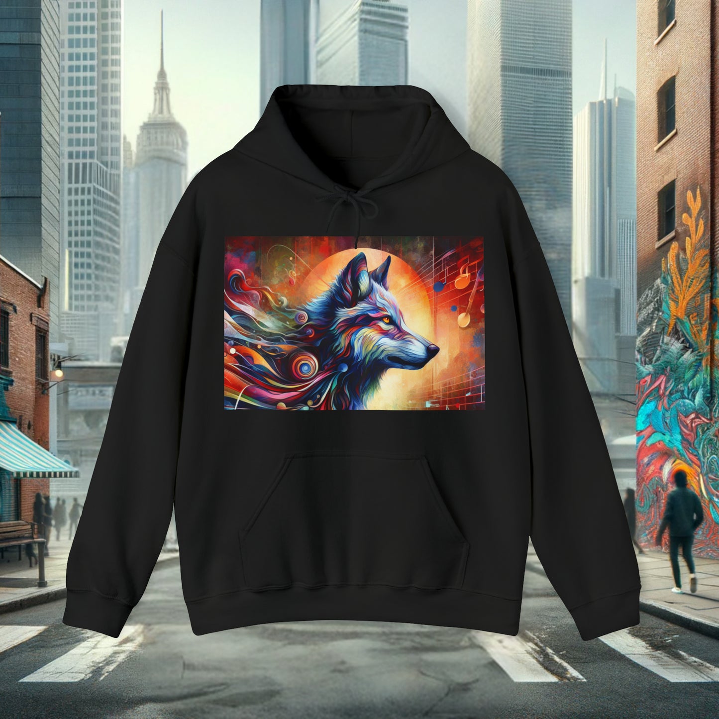 Wolf music 2 Unisex Heavy Blend™ Hooded Sweatshirt