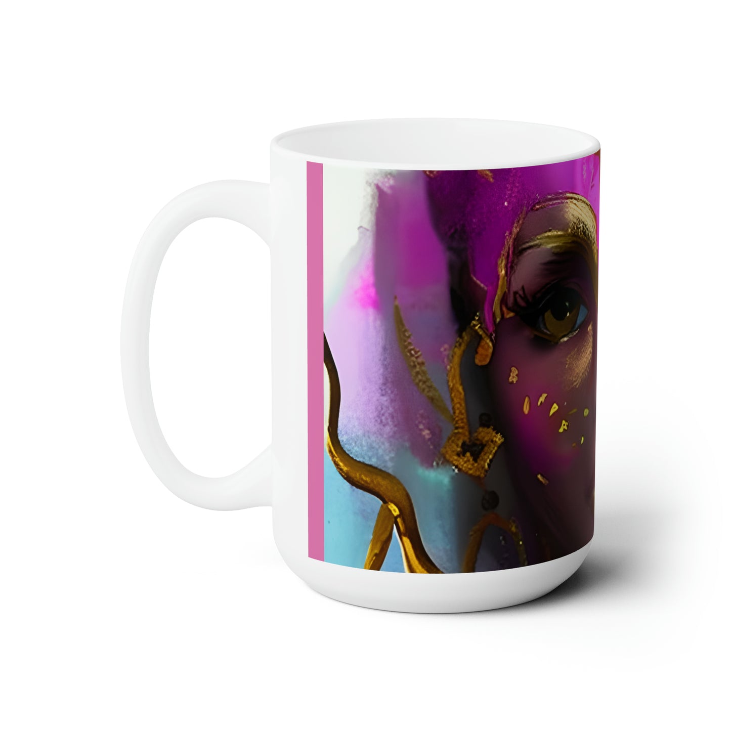 Mesmerizing Face Abstract art Ceramic Mug 15 oz