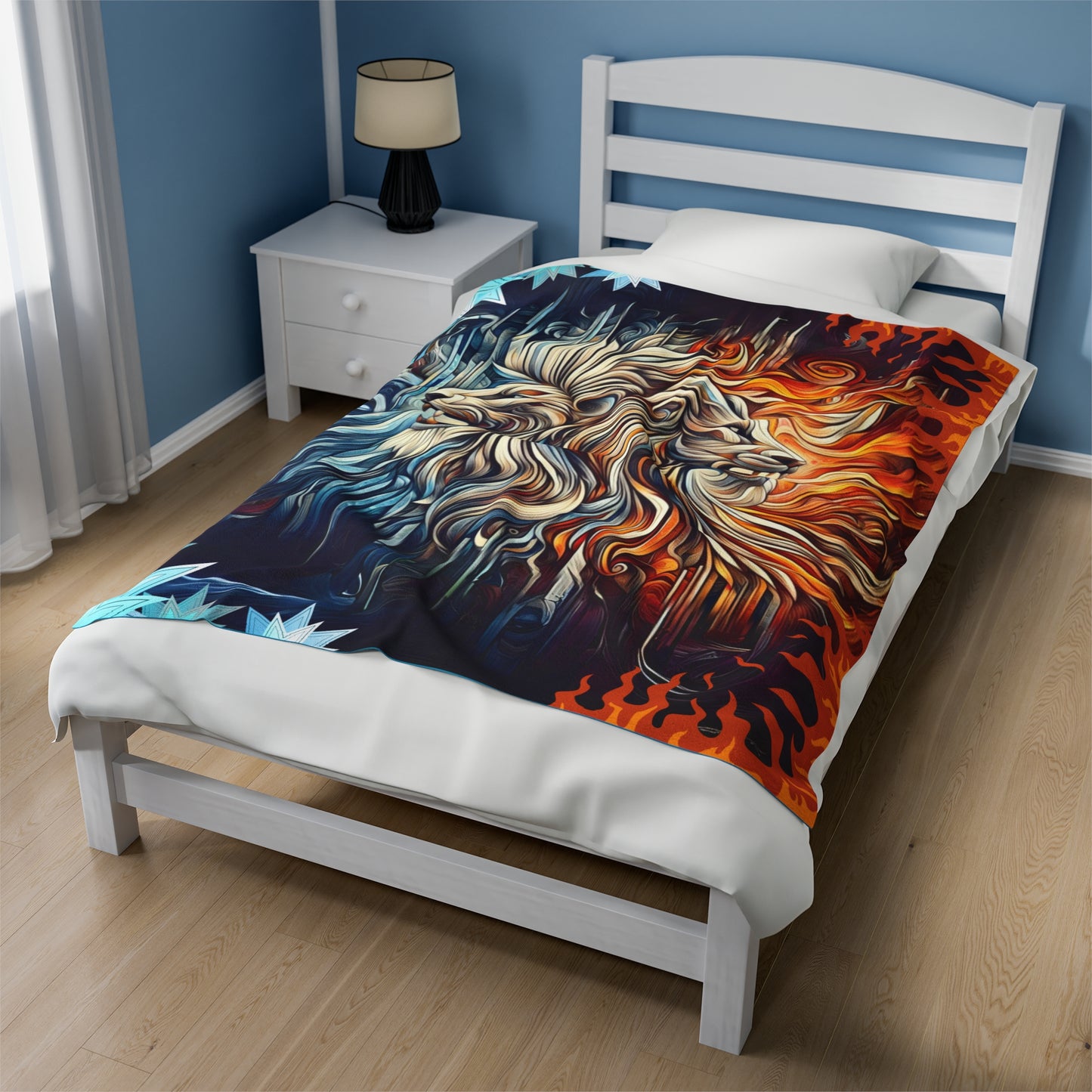 Geometric Lion Dreamscape Blanket Velveteen Plush Blanket