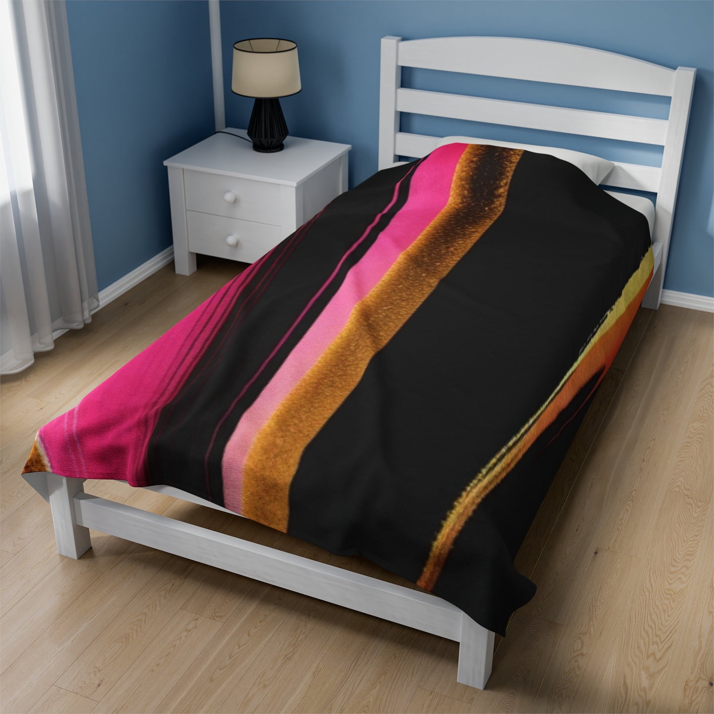 Striped Velveteen Plush Blanket