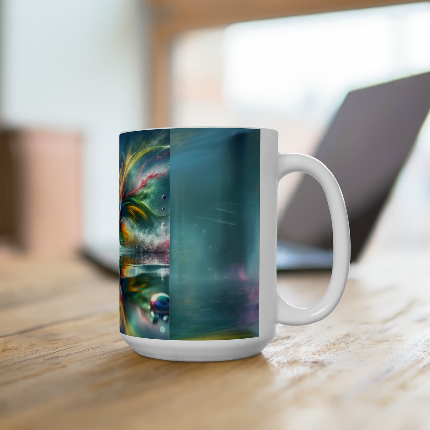 Fish Flies above the water Ceramic Mug 15 oz