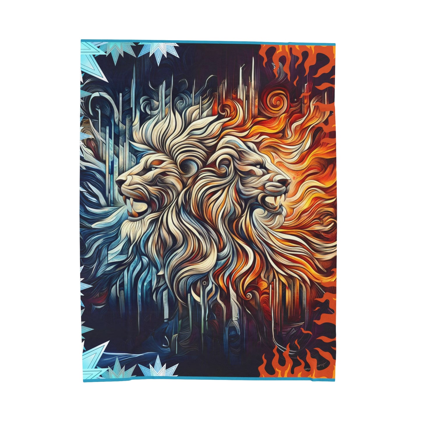 Geometric Lion Dreamscape Blanket Velveteen Plush Blanket