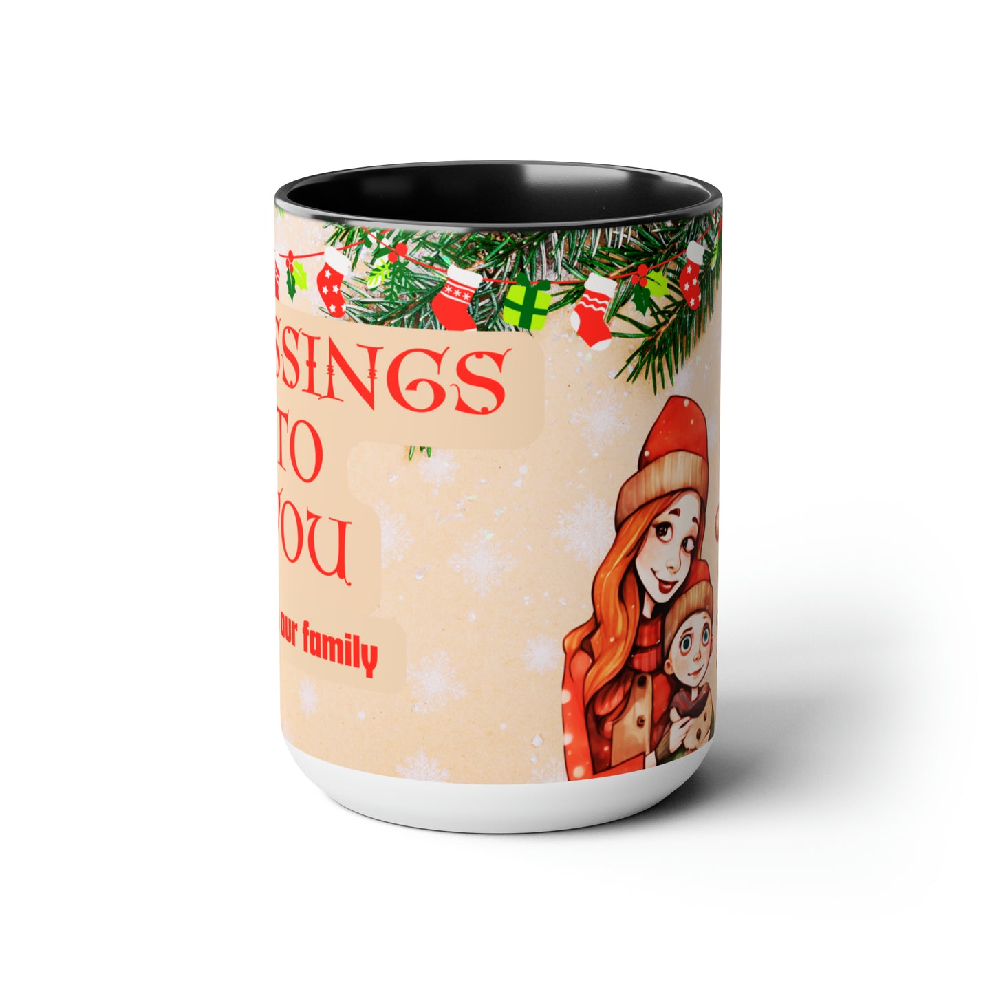 Blessings to you 15 oz ceramic mug family