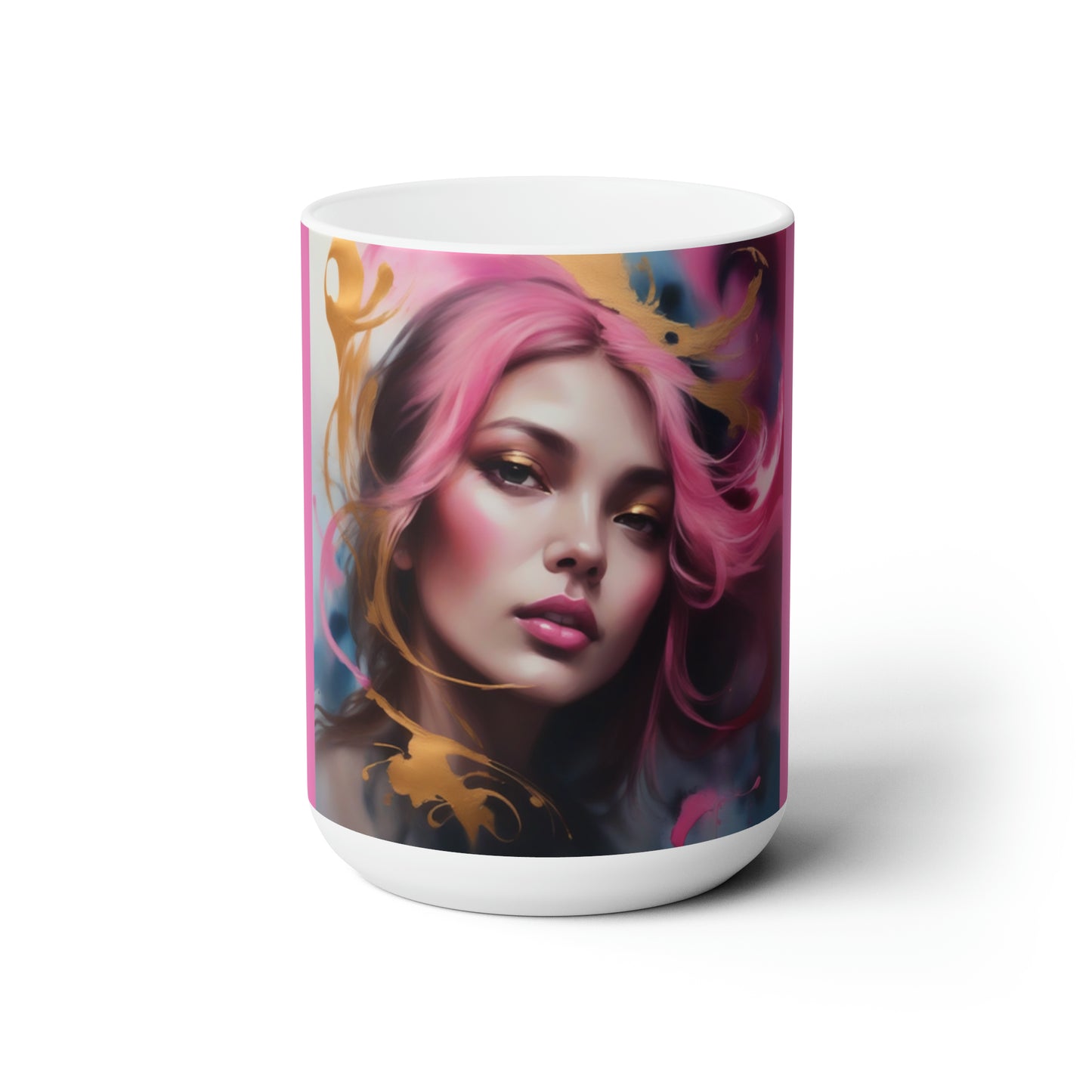 Abstract Art lavender Woman Ceramic Mug 15 oz