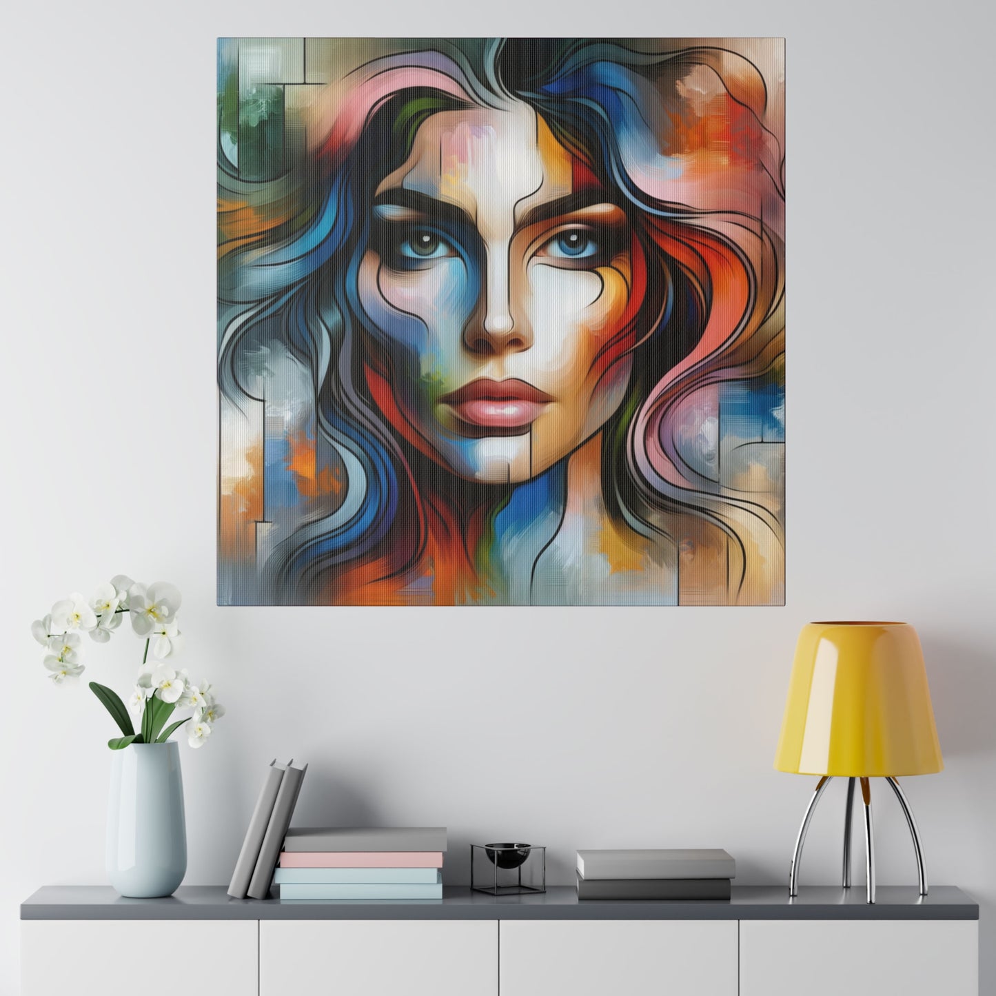 Chromatic personage digital art Canvas, Stretched, 0.75"