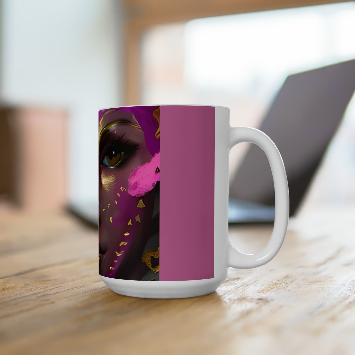 Mesmerizing Face Abstract art Ceramic Mug 15 oz