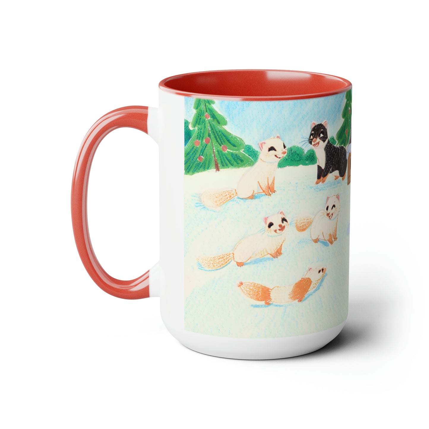 Two-Tone Coffee Mugs, 15oz