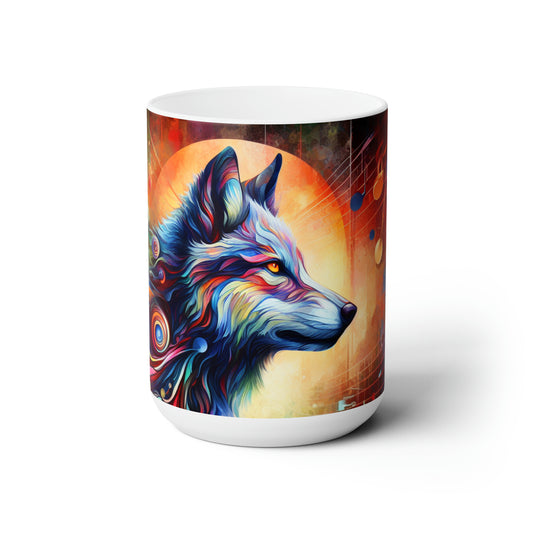 Abstract wolf Ceramic Mug 15oz