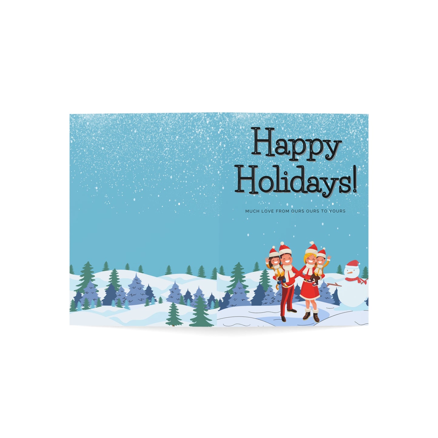 Winter Wonderland Happy Holidays Greeting Cards 1, 10, 30, and 50pcs