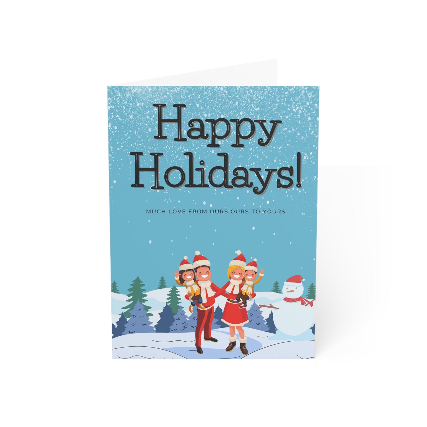 Winter Wonderland Happy Holidays Greeting Cards 1, 10, 30, and 50pcs