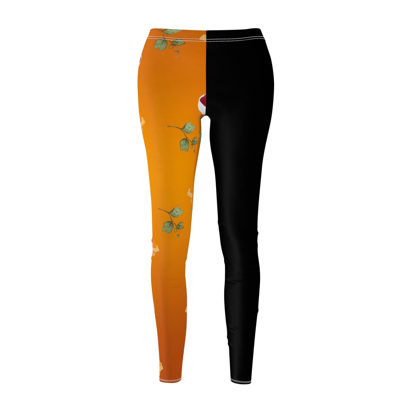 Two Tone Chic Pumpkin Pie and Cranberry Sauce Two Tone Women's Leggings