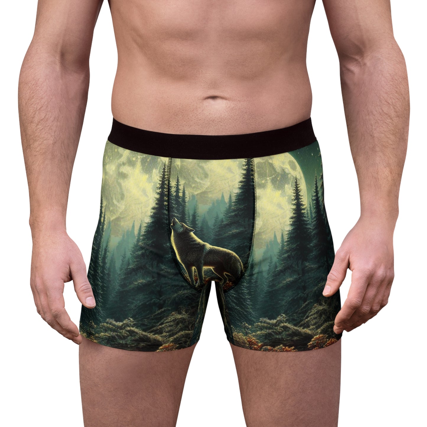 🌕🐺 **Unleash the Wolf in You! Wolf Boxer Briefs** 🐺🌕