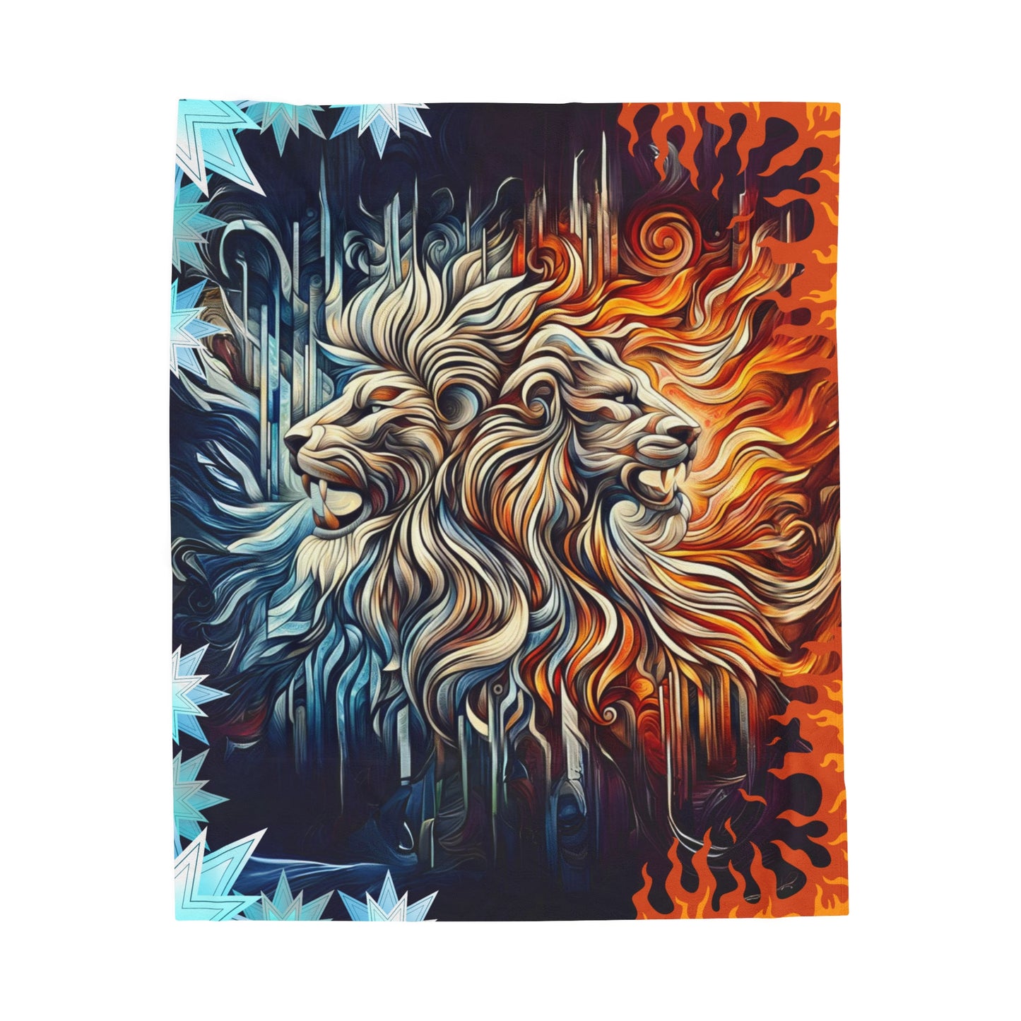 Geometric Lion Dreamscape Blanket Velveteen Plush Blanket