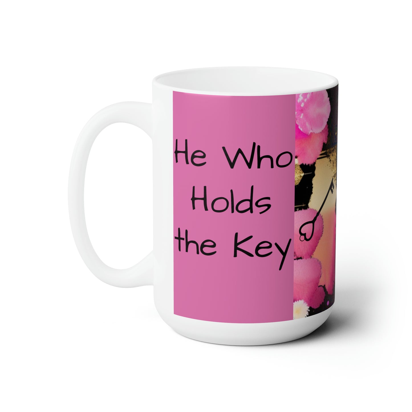 He Who holds the Key holds my heart Abstract Art Ceramic Mug 15 oz