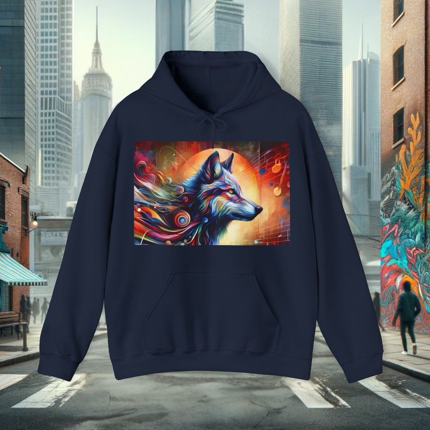 Wolf music 2 Unisex Heavy Blend™ Hooded Sweatshirt