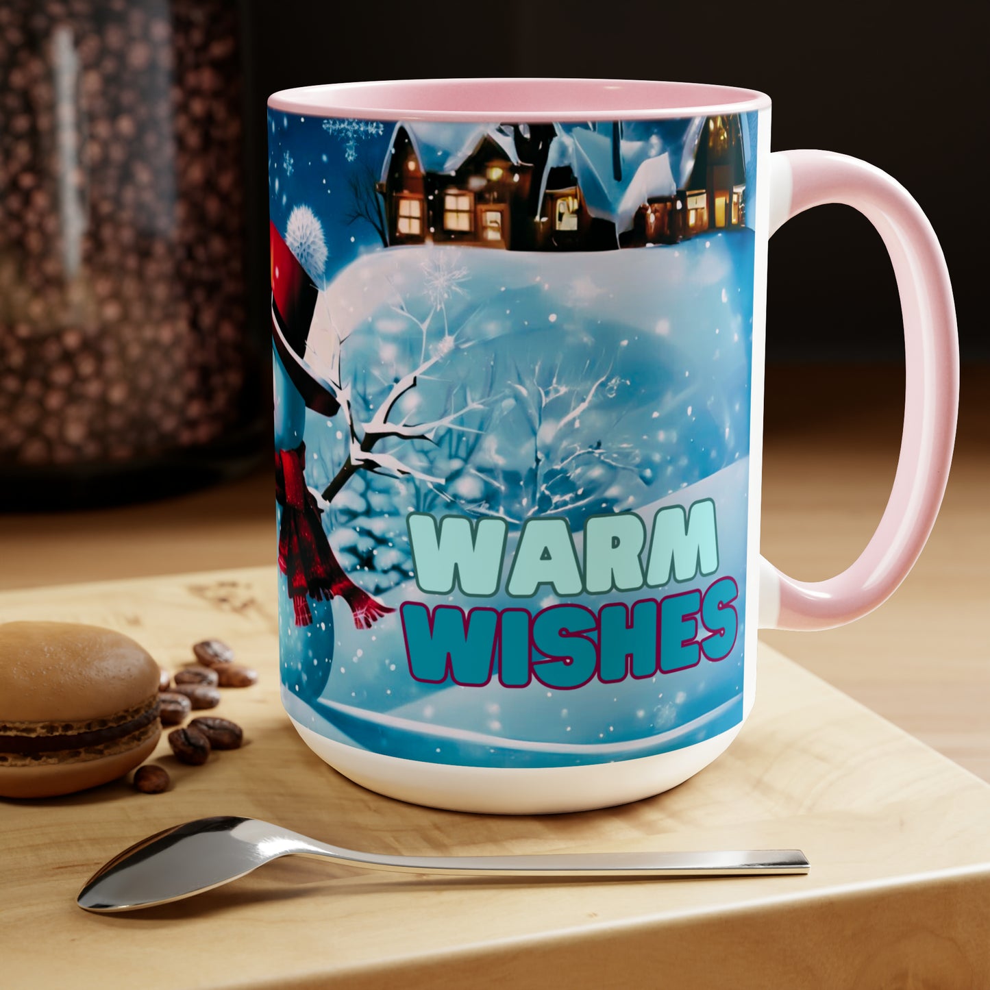 Warm wishes 15 oz Ceramic snow man mug